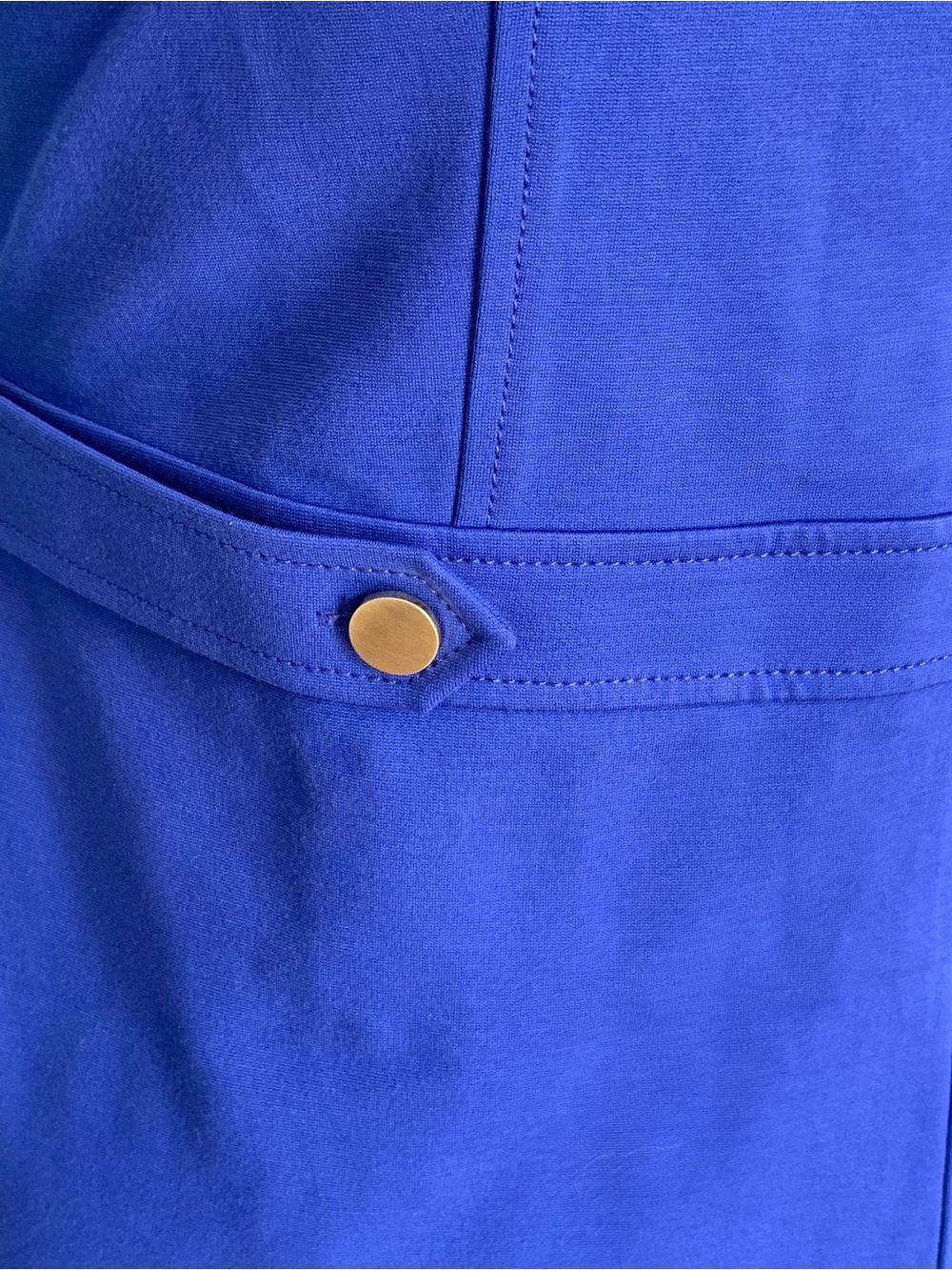 Talbots Royal Blue Short-Sleeve Sheath Midi Dress size 16W scuba knit NWT - Picture 5 of 7